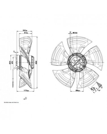 A4E350-AO02-11 D. 350 A.M.  VENTILATORE 1400  G.