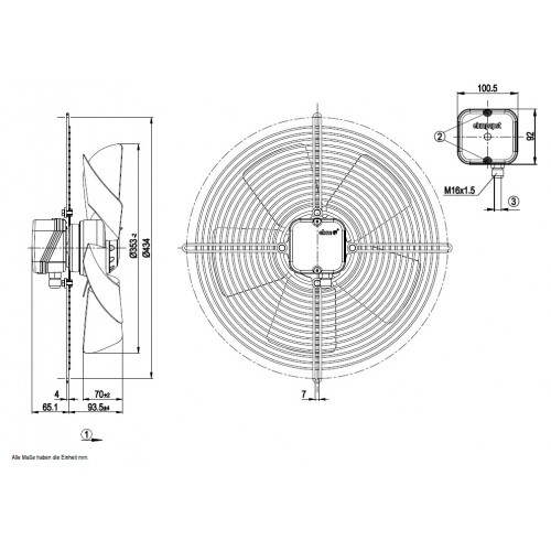 S6E350-BC02-06 D. 350 P.M.   VENTILATORE 900 GIRI