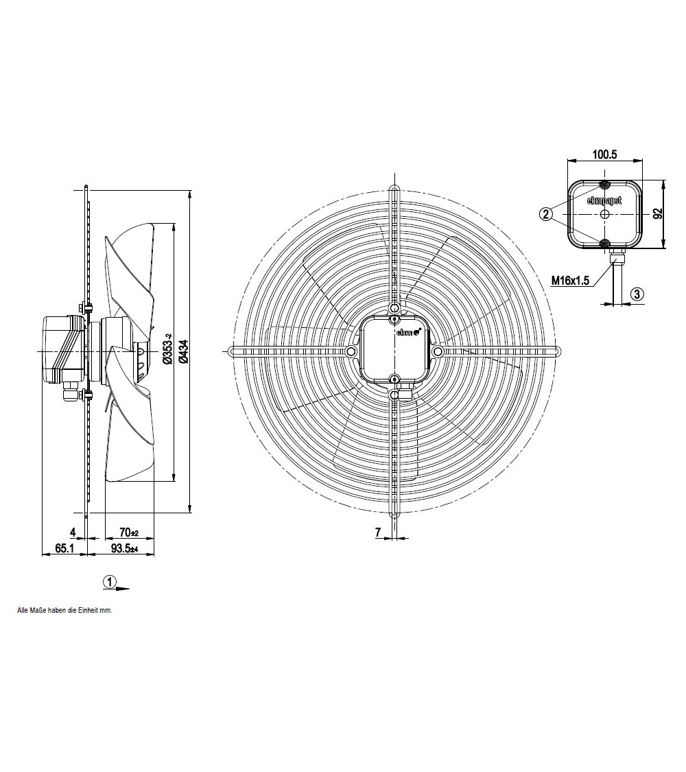 S6E350-BC02-06 D. 350 P.M.   VENTILATORE 900 GIRI