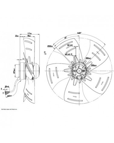 A4D400-AP12-02 D. 400 P.T. VENTILATORE 1400 GIRI