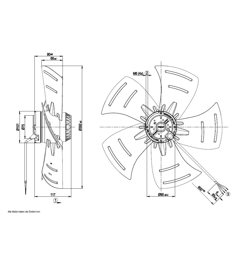 A4E400-AP02-02 D. 400 P.M. VENTILATORE 1400 GIRI    EX 16-81