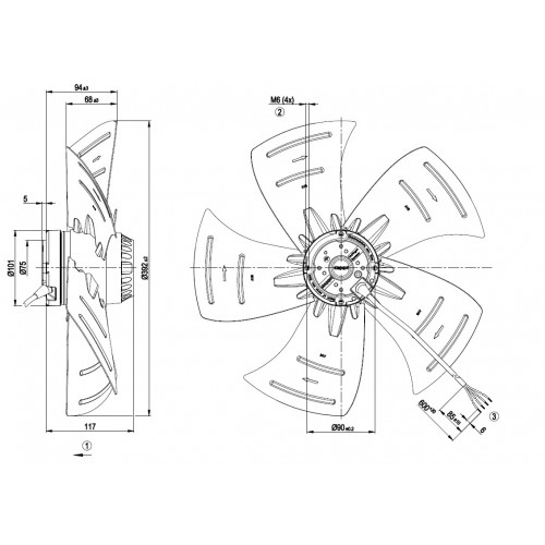 A4E400-AP02-01 D. 400 A.M.  VENTILATORE 1400 GIRI       EX -AP16-80