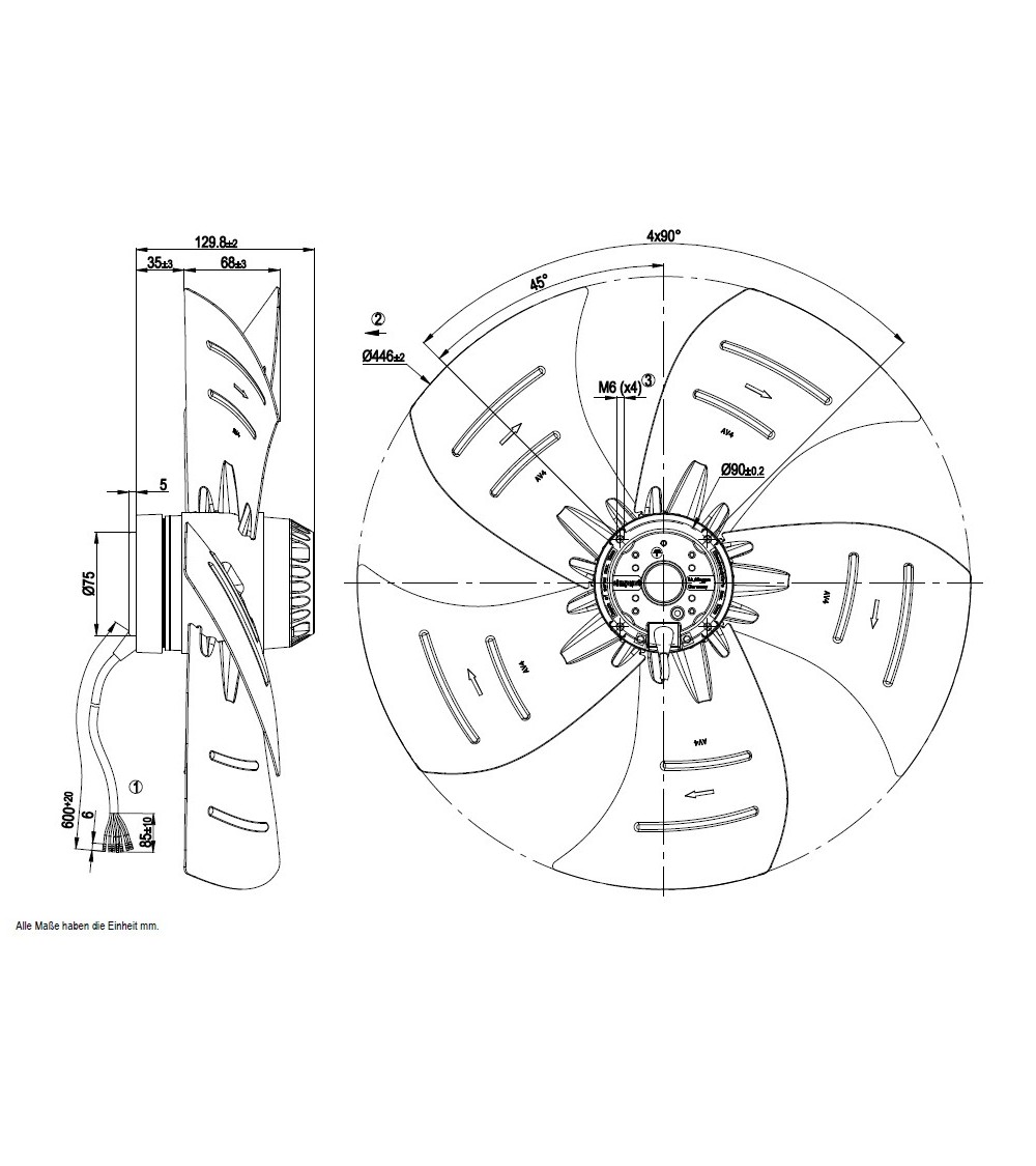 A4D450-AP01-01   D.450 A.T.   VENTILATOR E  1400 G.