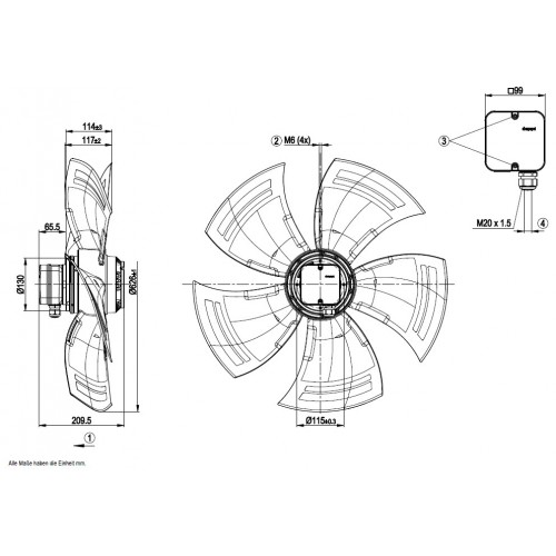 A6E630-AN01-01  A.M.  VENTILATORE HY BLADE   900 G.