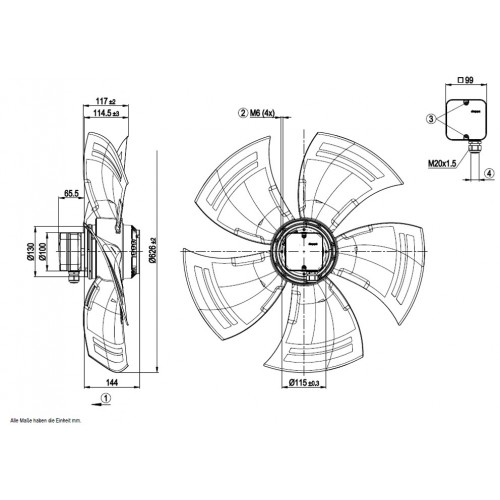 A6D630-AN01-01 D. 630 A.T.  VENTILATORE 700/900  GIRI