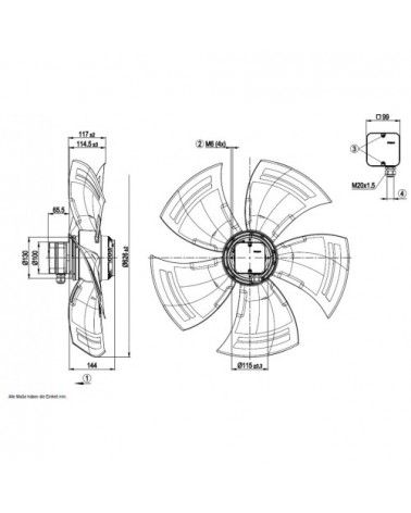 A6D630-AN01-01 D. 630 A.T.  VENTILATORE 700/900  GIRI