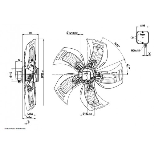 A6D800-AH01-01 D. 800 A.T.  VENTILATORE 700/900  GIRI