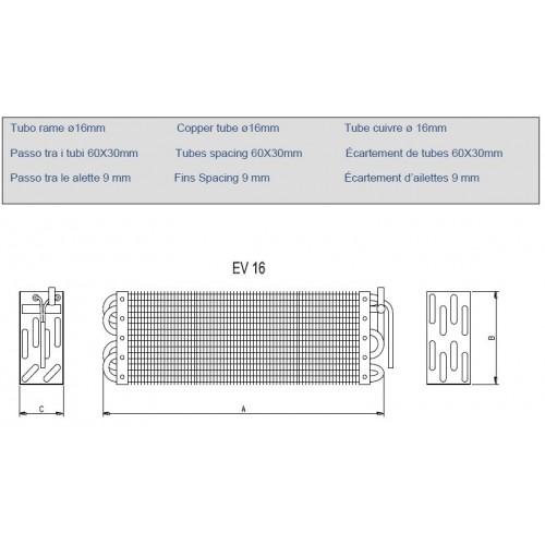 EV 16/25 EVAPORATORE STATICO PER VETRINE 