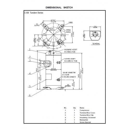 C-SBS 235H38B   7 HP    COMPRESSORE SCROLL R407C