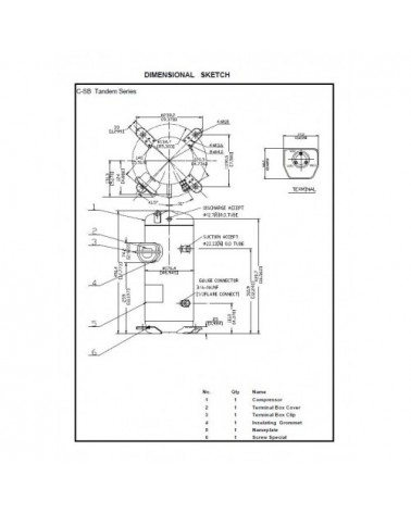 C-SBS 235H38B   7 HP    COMPRESSORE SCROLL R407C