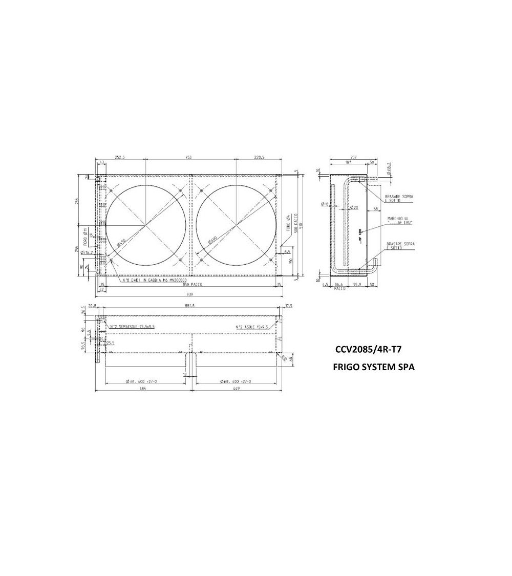 CCV 2085/4-T7    CONDENSATORE 2X400 D84032  REV.1/16